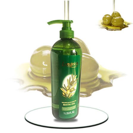 Huile de Bain À l’Olive Dorée Longrich 1L – Soin Naturel Peau Sèche