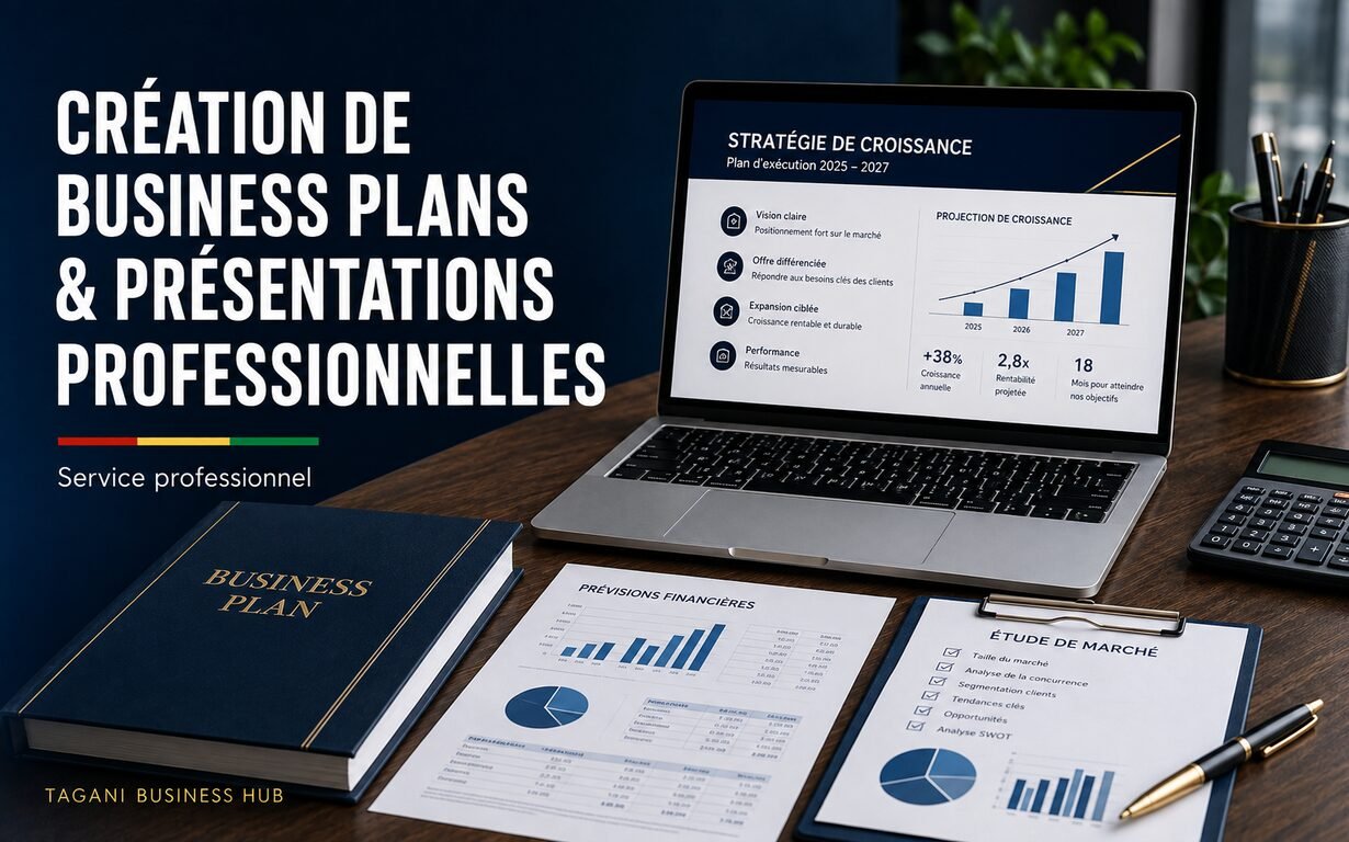 Création de business plans et présentations professionnelles