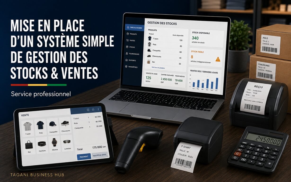 Mise en place d’un système simple de gestion de stock et des ventes